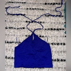 Zara royal blue halter top